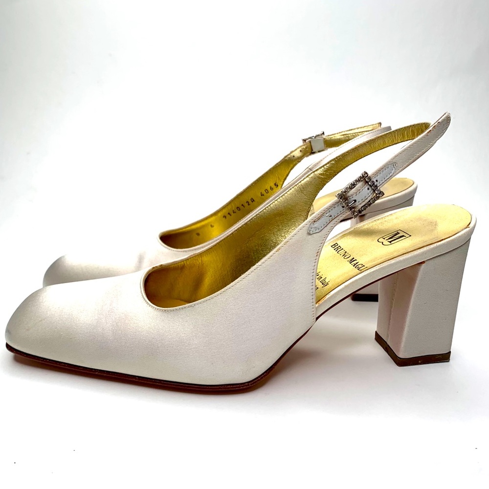 Bruno Magli Chablis White Crystal Ankle Dress Shoe